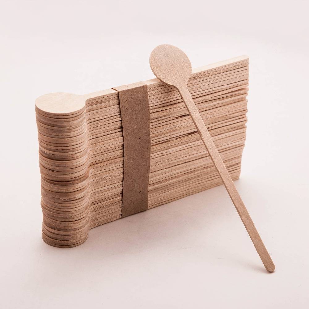 Factory Direct Sale Biodegradable New Design Disposable Custom Flavored Wood Coffee Wood Stirrer Stir Tea Stick